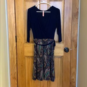 Large Faux Wrap dress